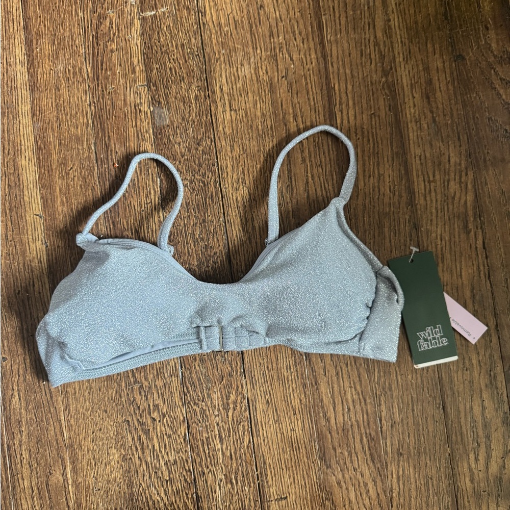 wild fable Silver-Blue Shimmer Bralette